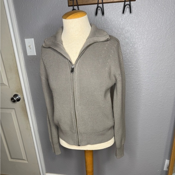 Athleta Gray‎ Zip-Up Sweater - Picture 1 of 4